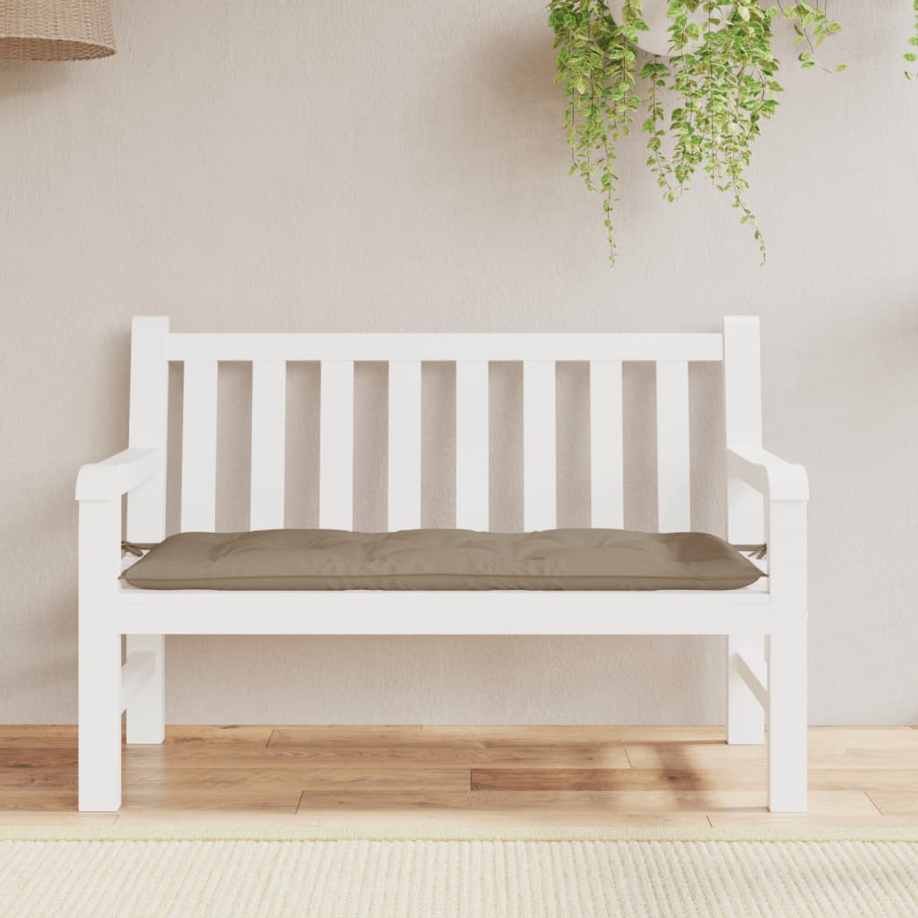vidaXL Poduszka na ławkę ogrodową, taupe, 120x50x7 cm, tkanina