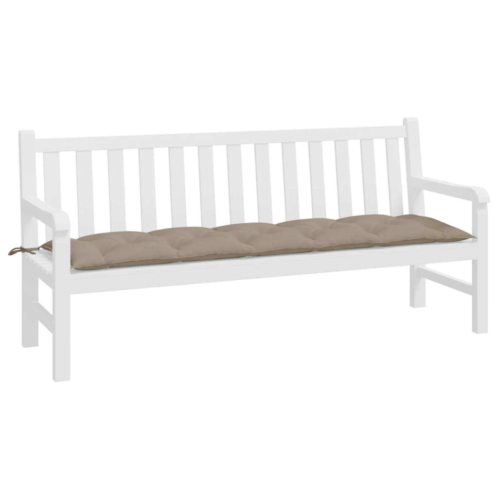 vidaXL Poduszka na ławkę ogrodową, taupe, 180x50x3 cm, tkanina
