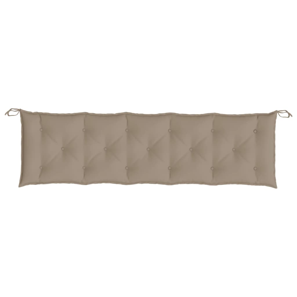vidaXL Poduszka na ławkę ogrodową, taupe, 180x50x3 cm, tkanina