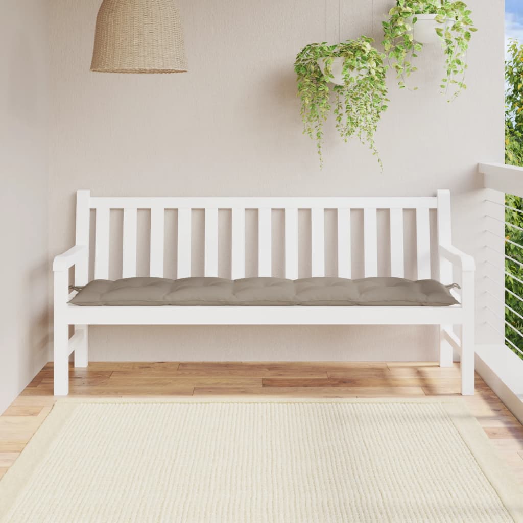 vidaXL Poduszka na ławkę ogrodową, taupe, 180x50x3 cm, tkanina