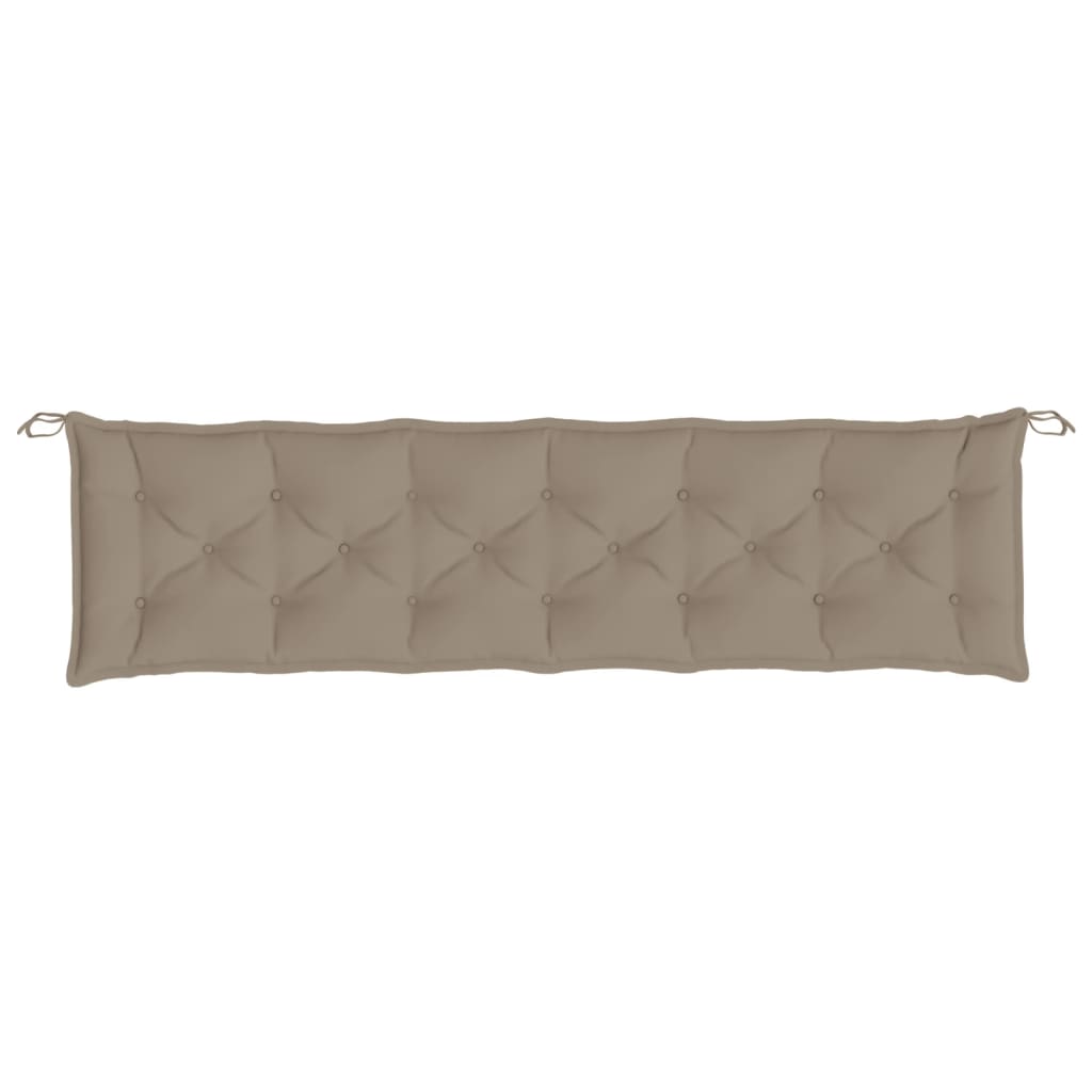vidaXL Poduszka na ławkę ogrodową, taupe, 200x50x7 cm, tkanina