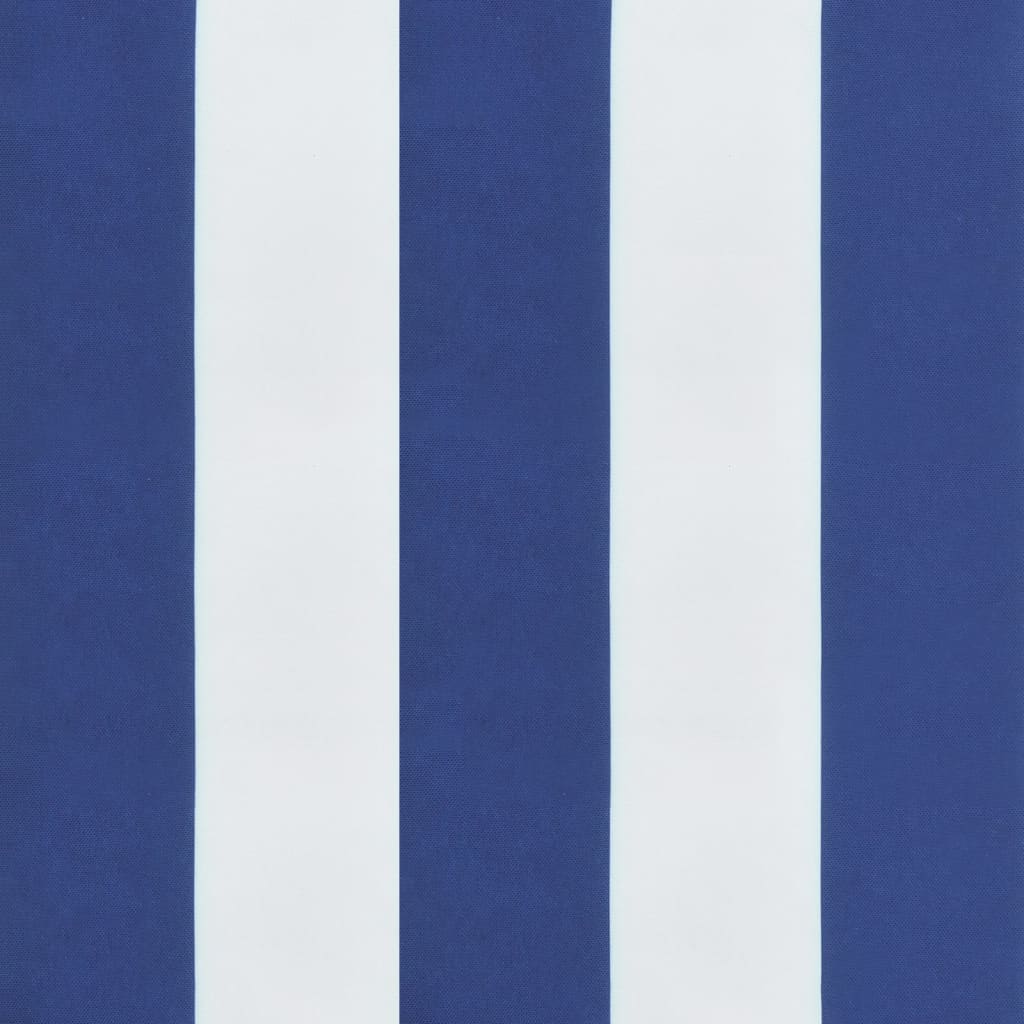 vidaXL Poduszka na ławkę ogrodową, niebiesko-białe paski, 200x50x7 cm