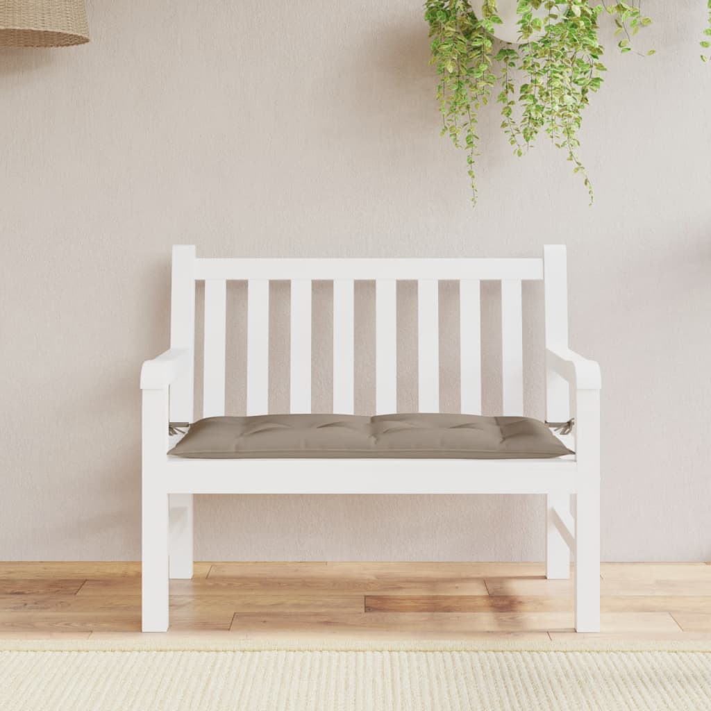 vidaXL Poduszka na ławkę ogrodową, taupe, 110x50x7 cm, tkanina