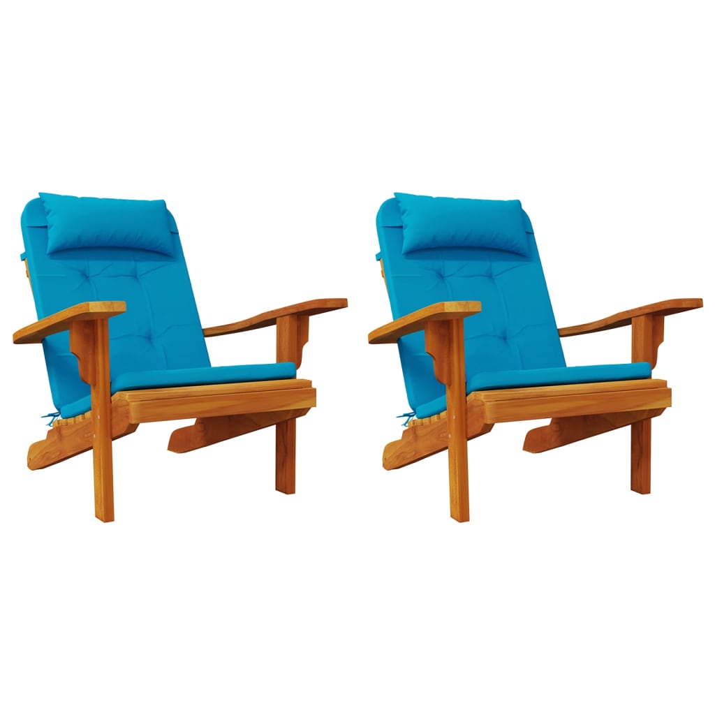 vidaXL Poduszki na krzesła Adirondack, 2 szt., jasnoniebieskie, Oxford