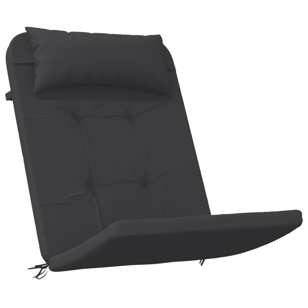 vidaXL Poduszki na krzesła Adirondack, 2 szt., czarne, tkanina Oxford