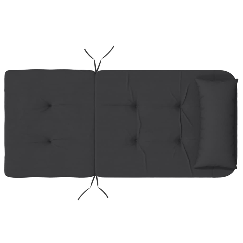 vidaXL Poduszki na krzesła Adirondack, 2 szt., czarne, tkanina Oxford