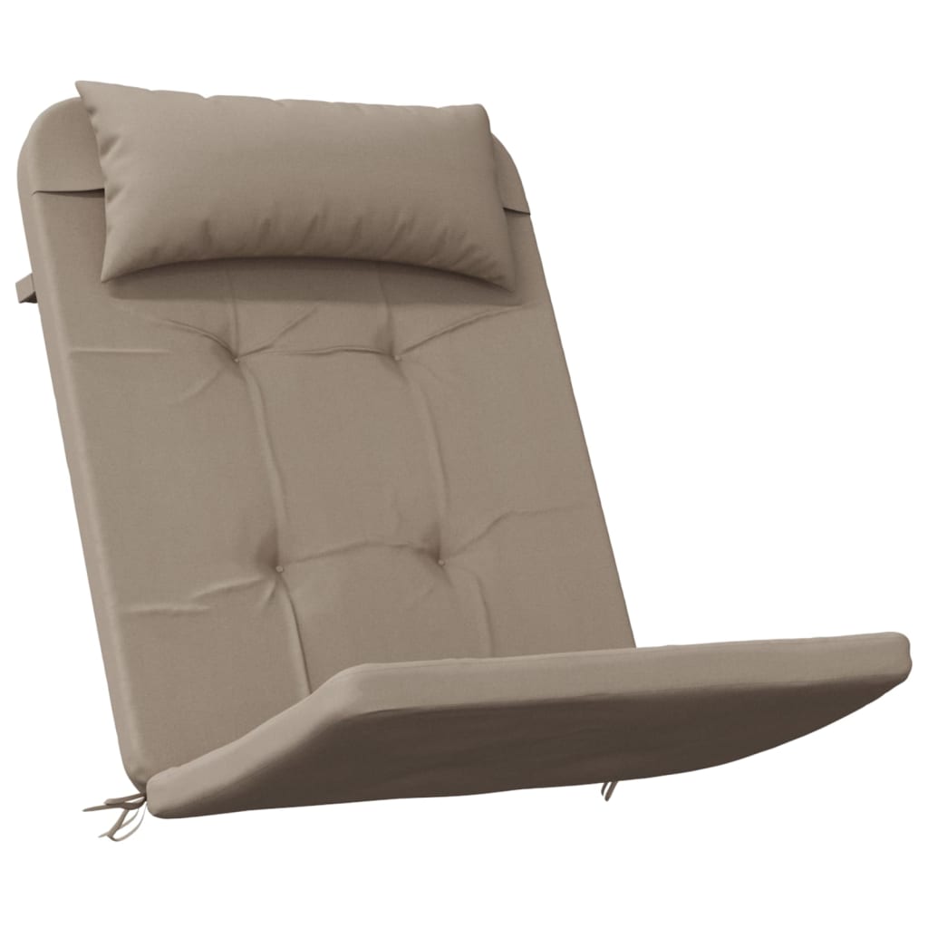 vidaXL Poduszki na krzesła Adirondack, 2 szt., taupe, tkanina Oxford