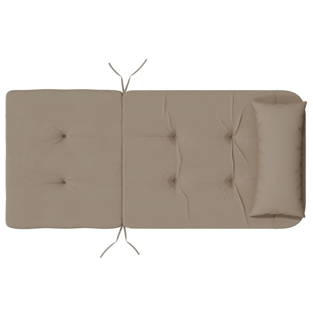 vidaXL Poduszki na krzesła Adirondack, 2 szt., taupe, tkanina Oxford