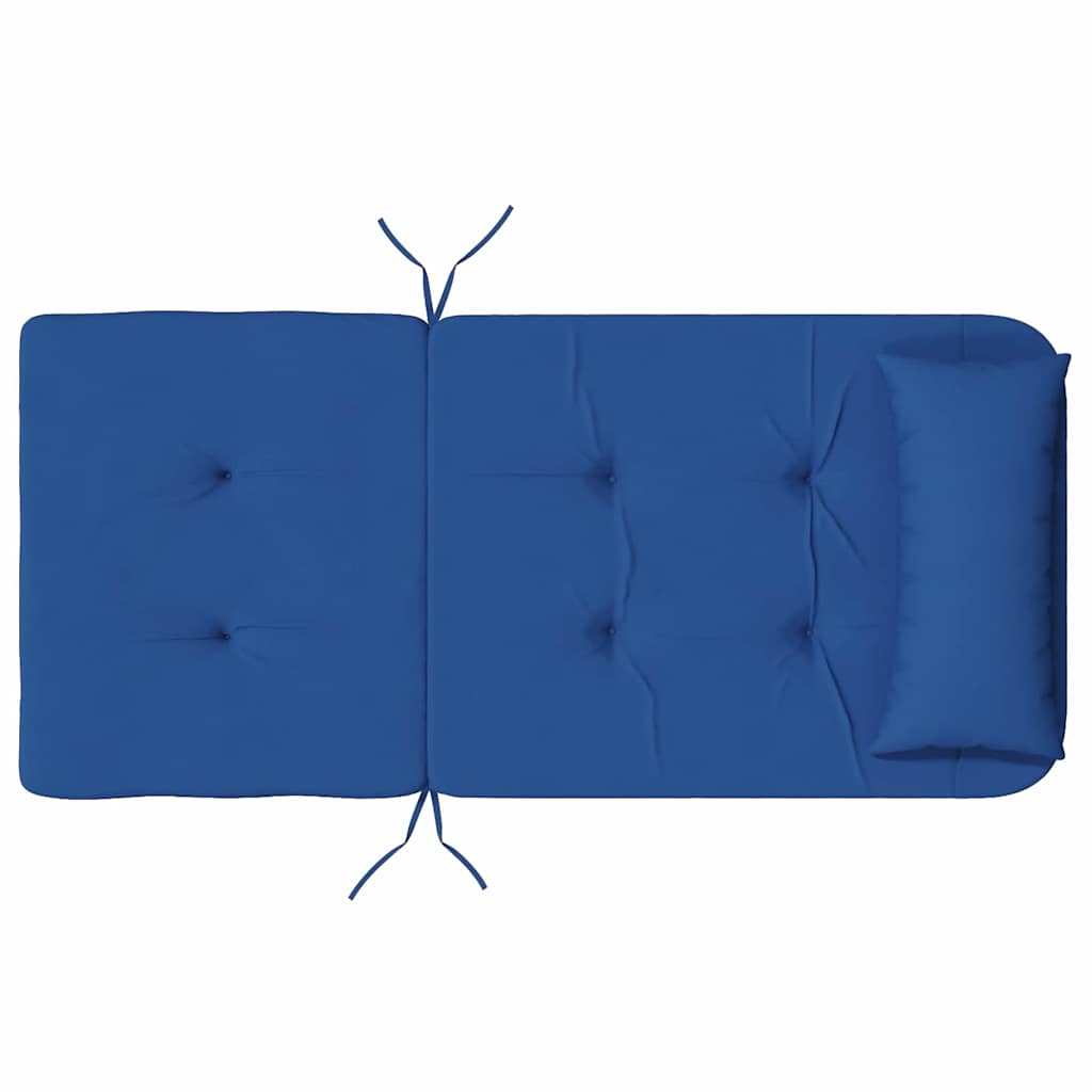vidaXL Poduszki na krzesła Gładki 2 pcs Niebieski 58 x 77 x 4,5 cm