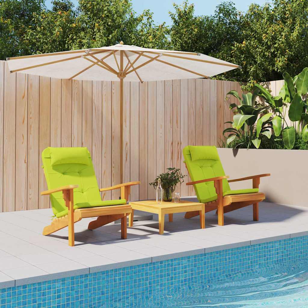 vidaXL Poduszki na krzesła Gładki 2 pcs Jasnozielony 58 x 77 x 4,5 cm