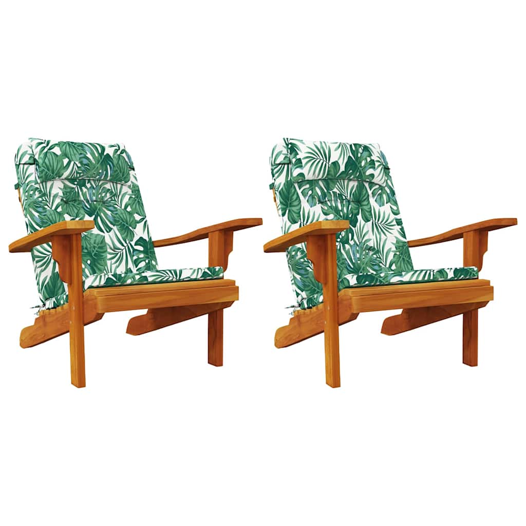 vidaXL Poduszki na krzesła Liść 2 pcs Wzór liścia 58 x 77 x 4,5 cm