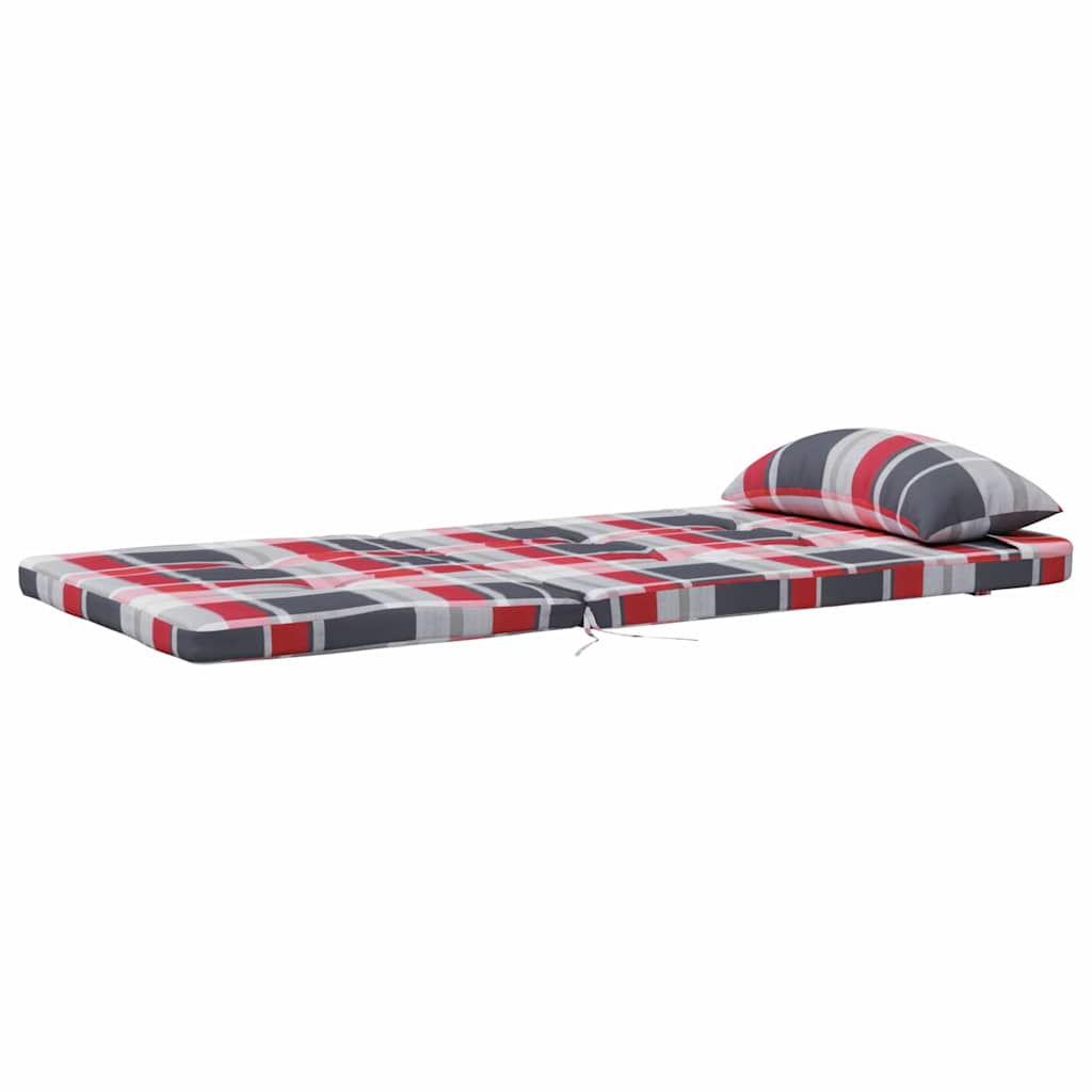 vidaXL Poduszki na krzesła 2 pcs Czerwony w kratkę 58 x 77 x 4,5 cm