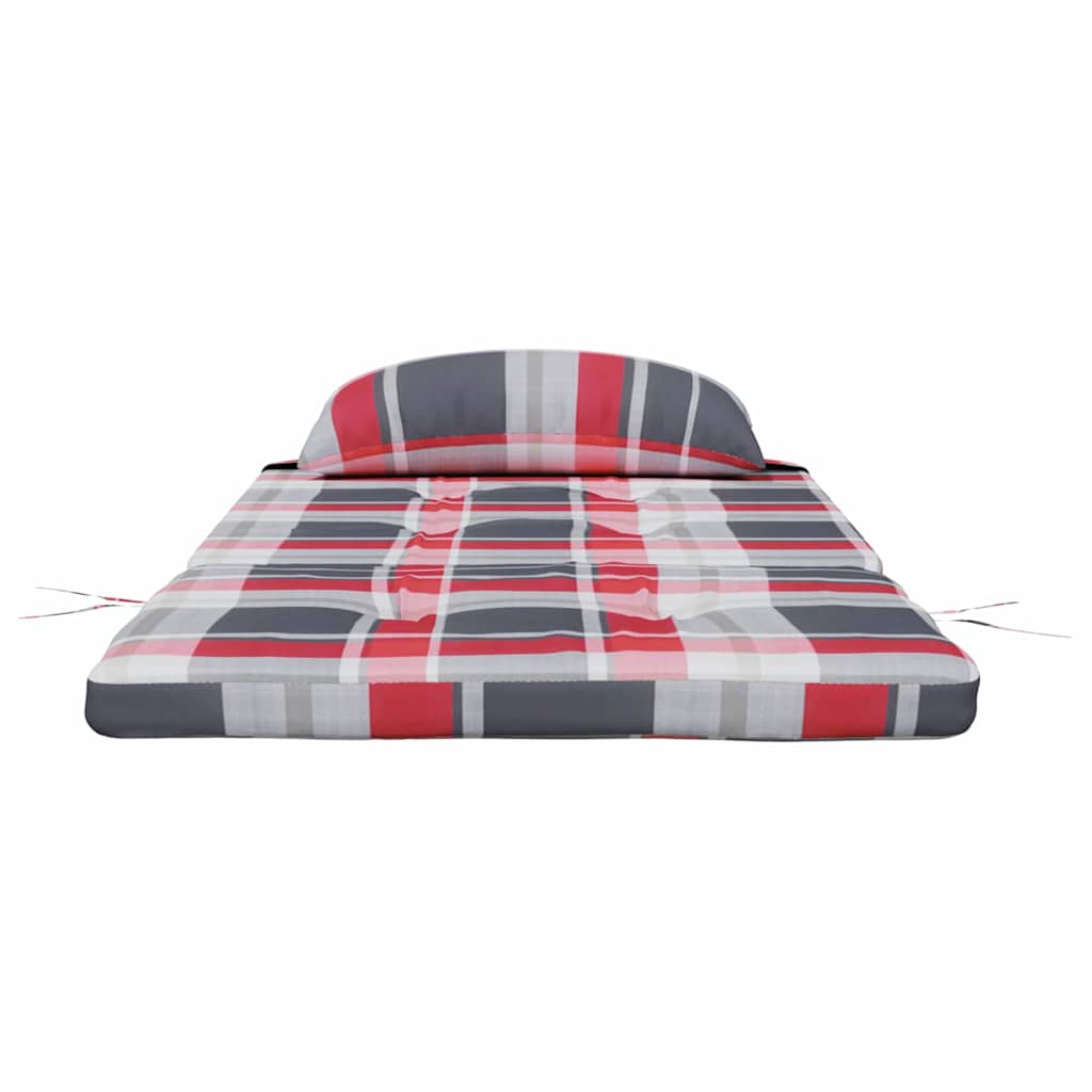 vidaXL Poduszki na krzesła 2 pcs Czerwony w kratkę 58 x 77 x 4,5 cm