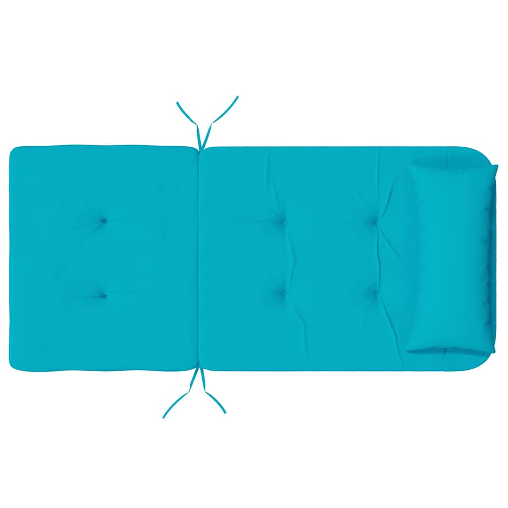 vidaXL Poduszki na krzesła Gładki 2 pcs Turkusowy 58 x 77 x 4,5 cm