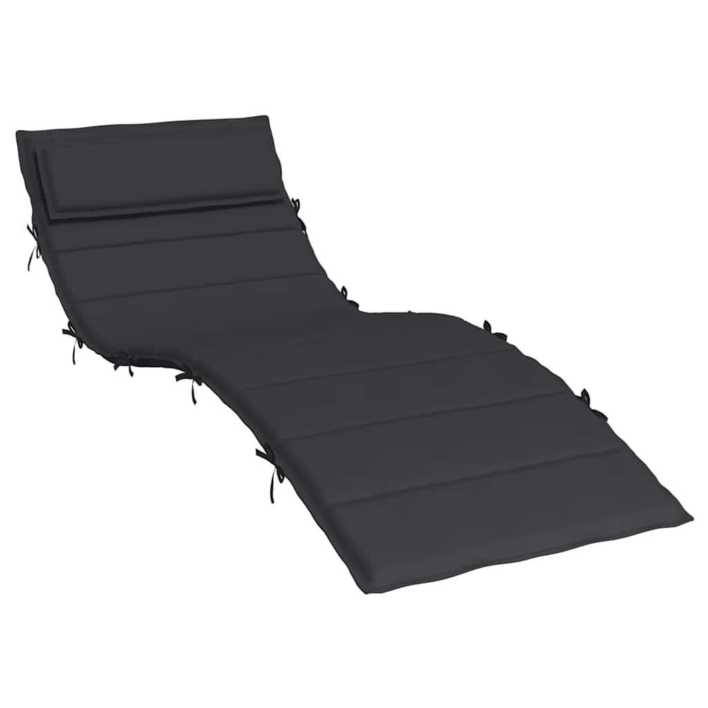 vidaXL Poduszka na leżak, czarna, 180x60x4 cm, tkanina Oxford