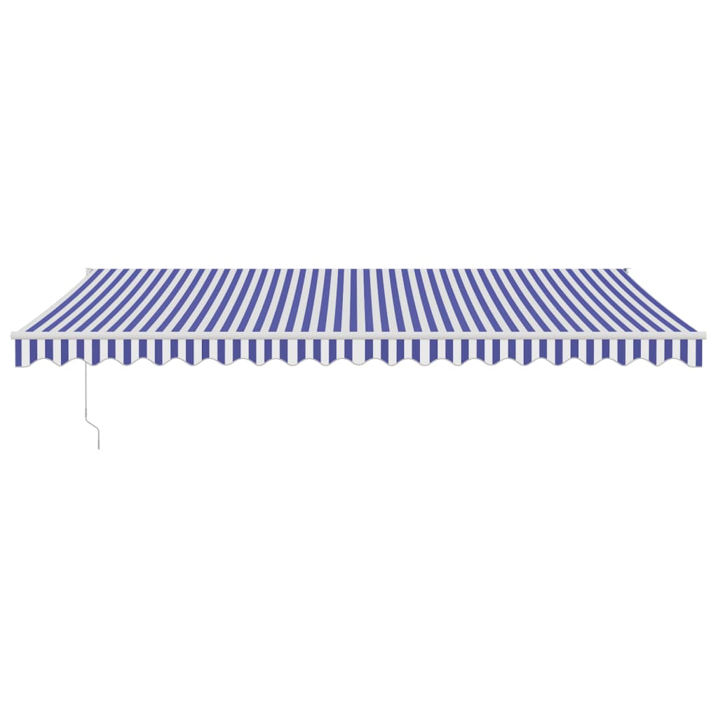 vidaXL Zwijana markiza, niebiesko-biała, 5x3 m, tkanina i aluminium