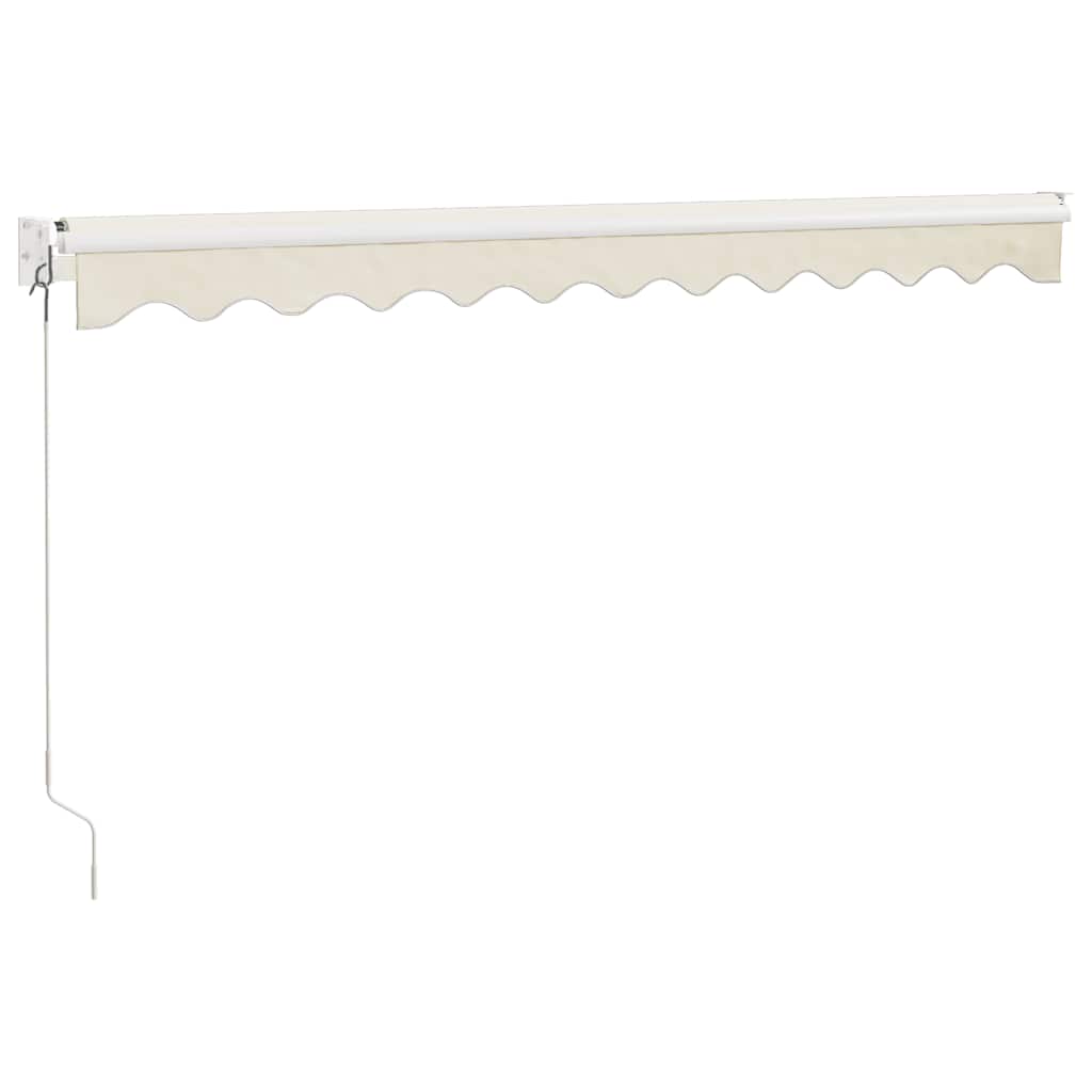 vidaXL Zwijana markiza, kremowa, 3x2,5 m, tkanina i aluminium
