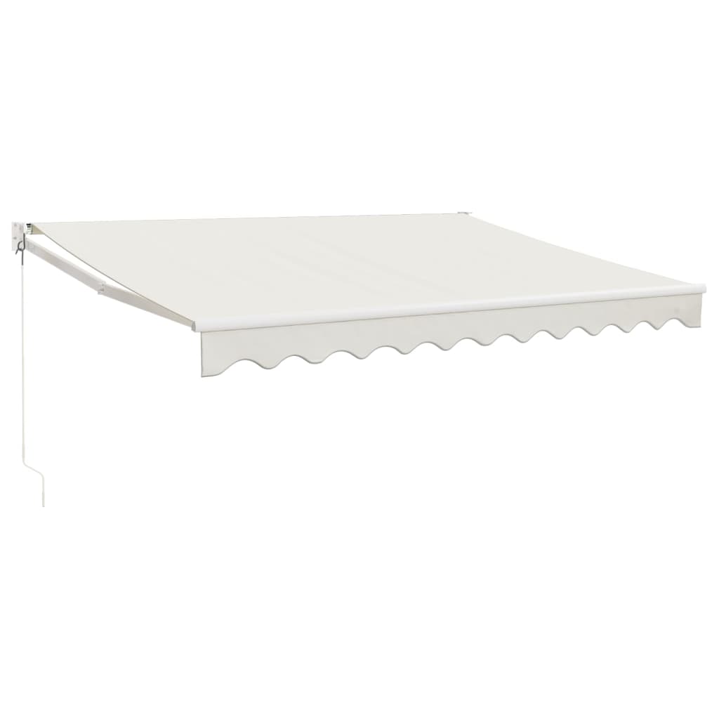 vidaXL Zwijana markiza, kremowa, 3,5x2,5 m, tkanina i aluminium