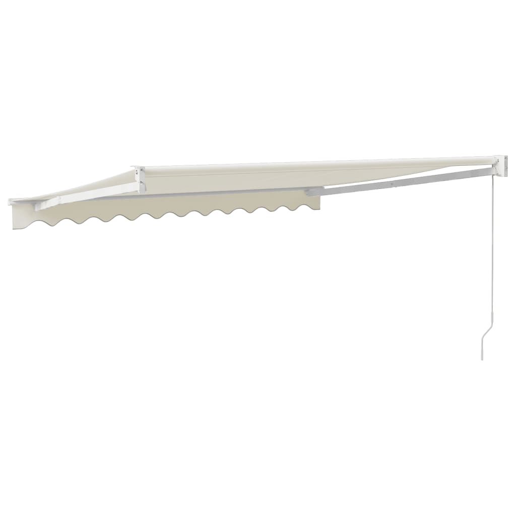 vidaXL Zwijana markiza, kremowa, 3,5x2,5 m, tkanina i aluminium