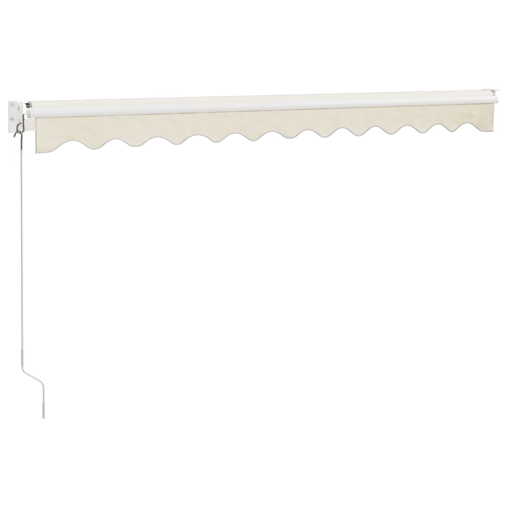 vidaXL Zwijana markiza, kremowa, 3,5x2,5 m, tkanina i aluminium