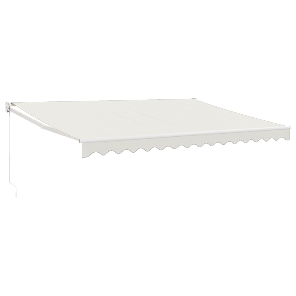 vidaXL Zwijana markiza, kremowa, 4x3 m, tkanina i aluminium