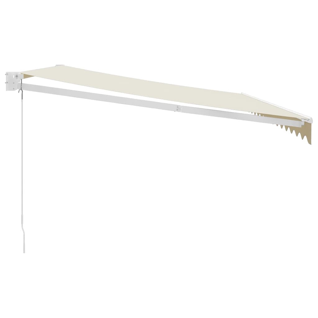 vidaXL Zwijana markiza, kremowa, 4x3 m, tkanina i aluminium