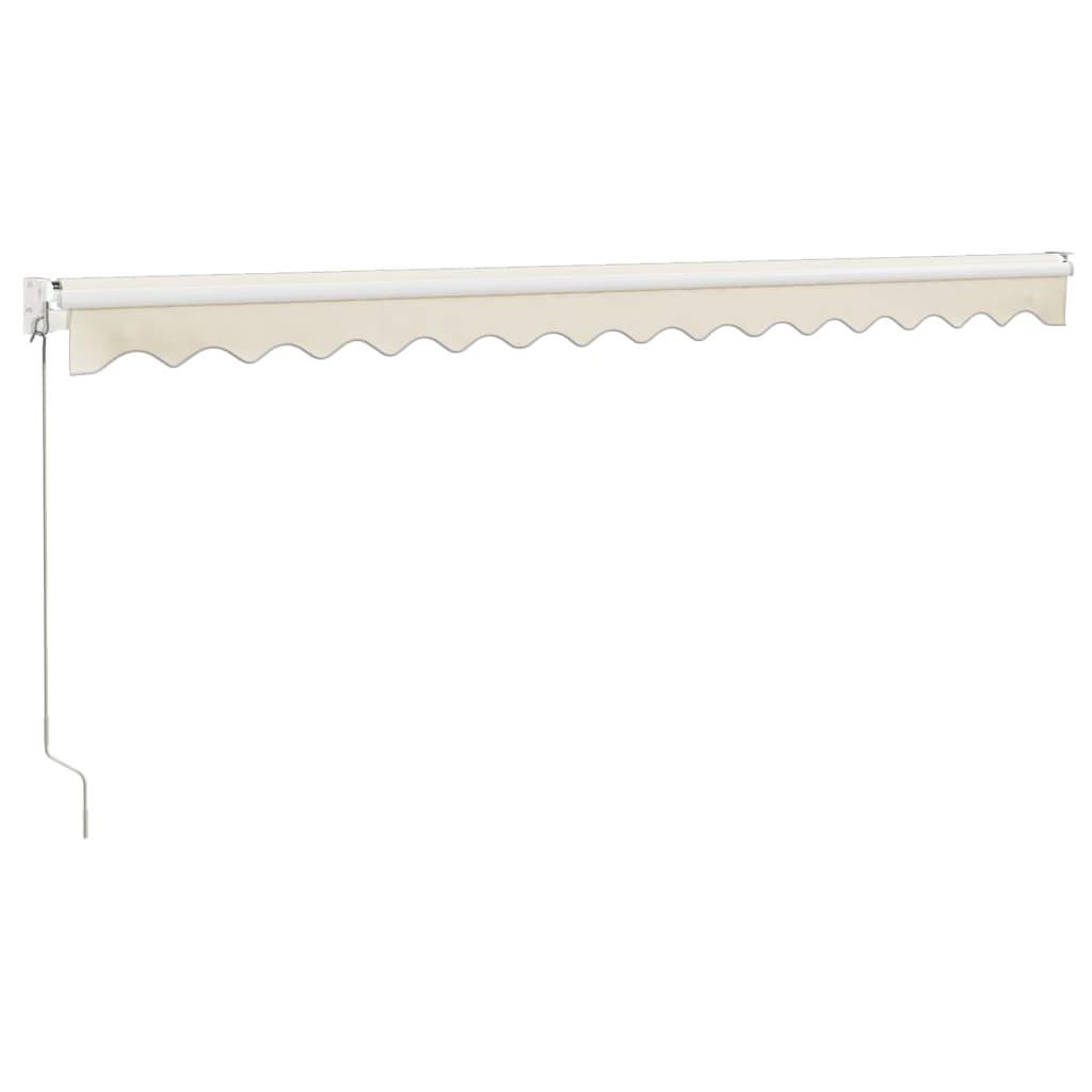 vidaXL Zwijana markiza, kremowa, 4,5x3 m, tkanina i aluminium