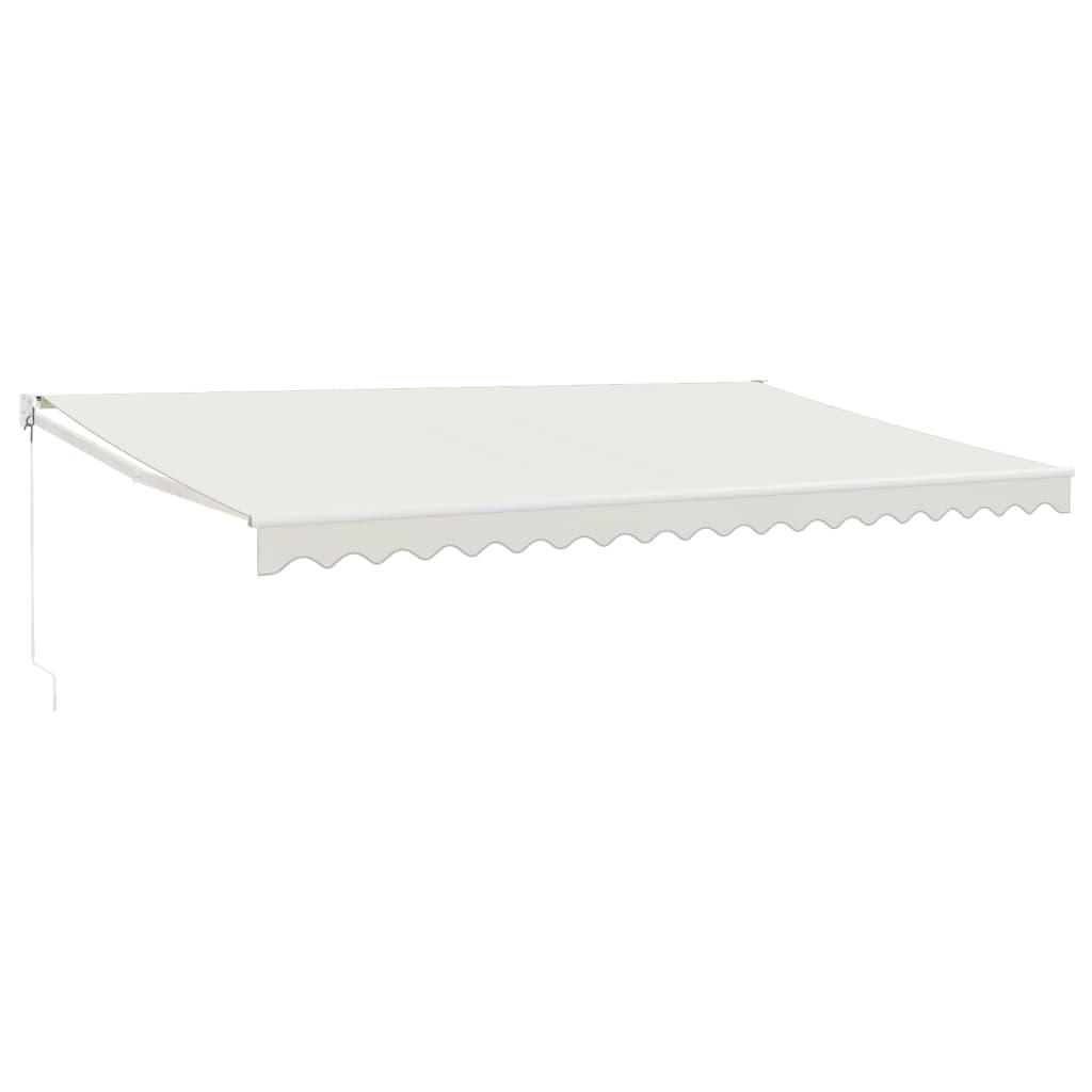 vidaXL Zwijana markiza, kremowa, 5x3 m, tkanina i aluminium