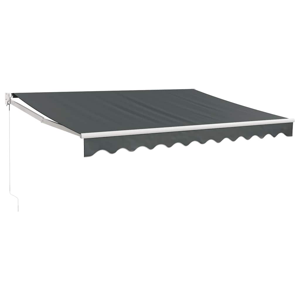 vidaXL Zwijana markiza, antracytowa, 3,5x2,5 m, tkanina i aluminium