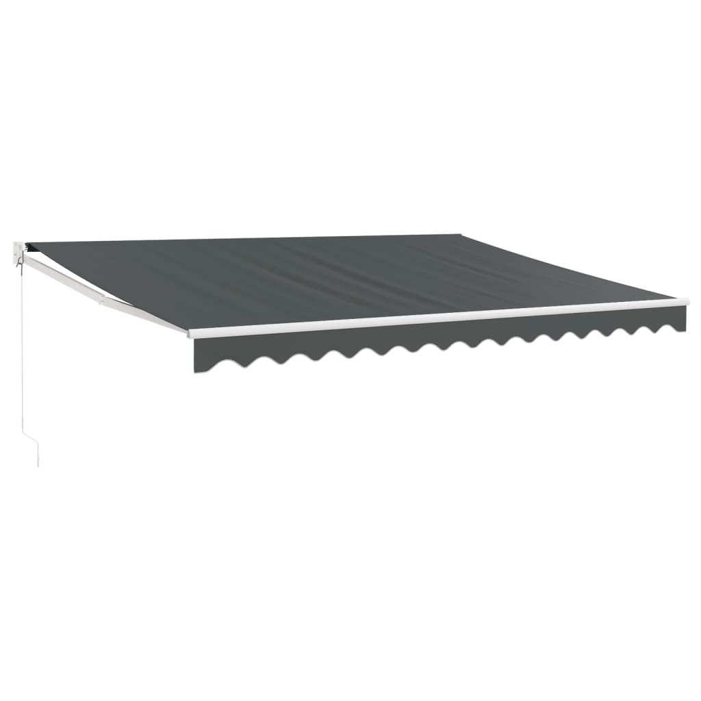 vidaXL Zwijana markiza, antracytowa, 4x3 m, tkanina i aluminium