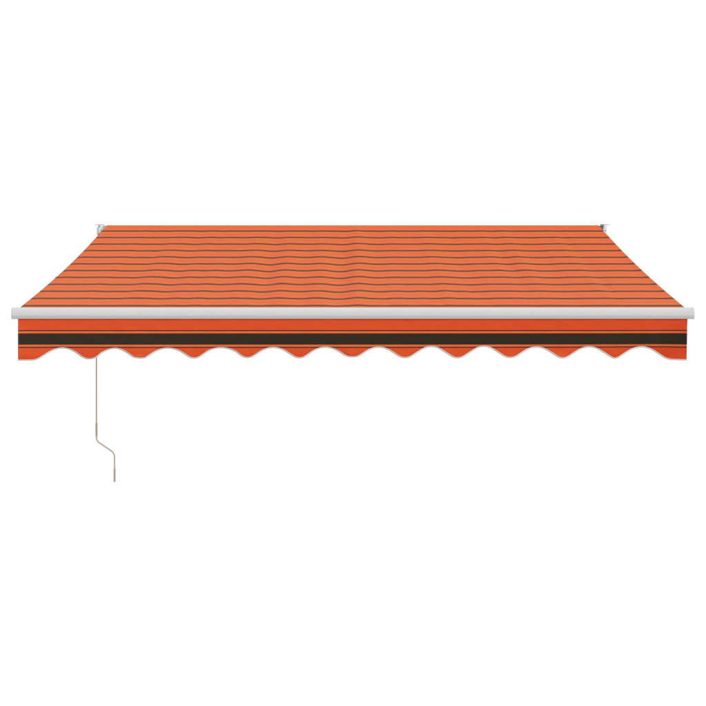 vidaXL Zwijana markiza, pomarańcz i brąz, 3x2,5 m, tkanina i aluminium