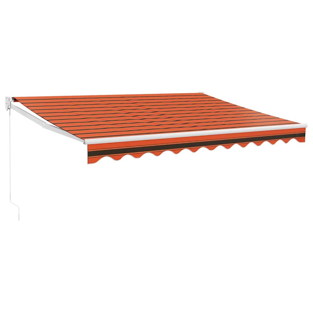 vidaXL Zwijana markiza, pomarańcz i brąz, 3,5x2,5m tkanina i aluminium