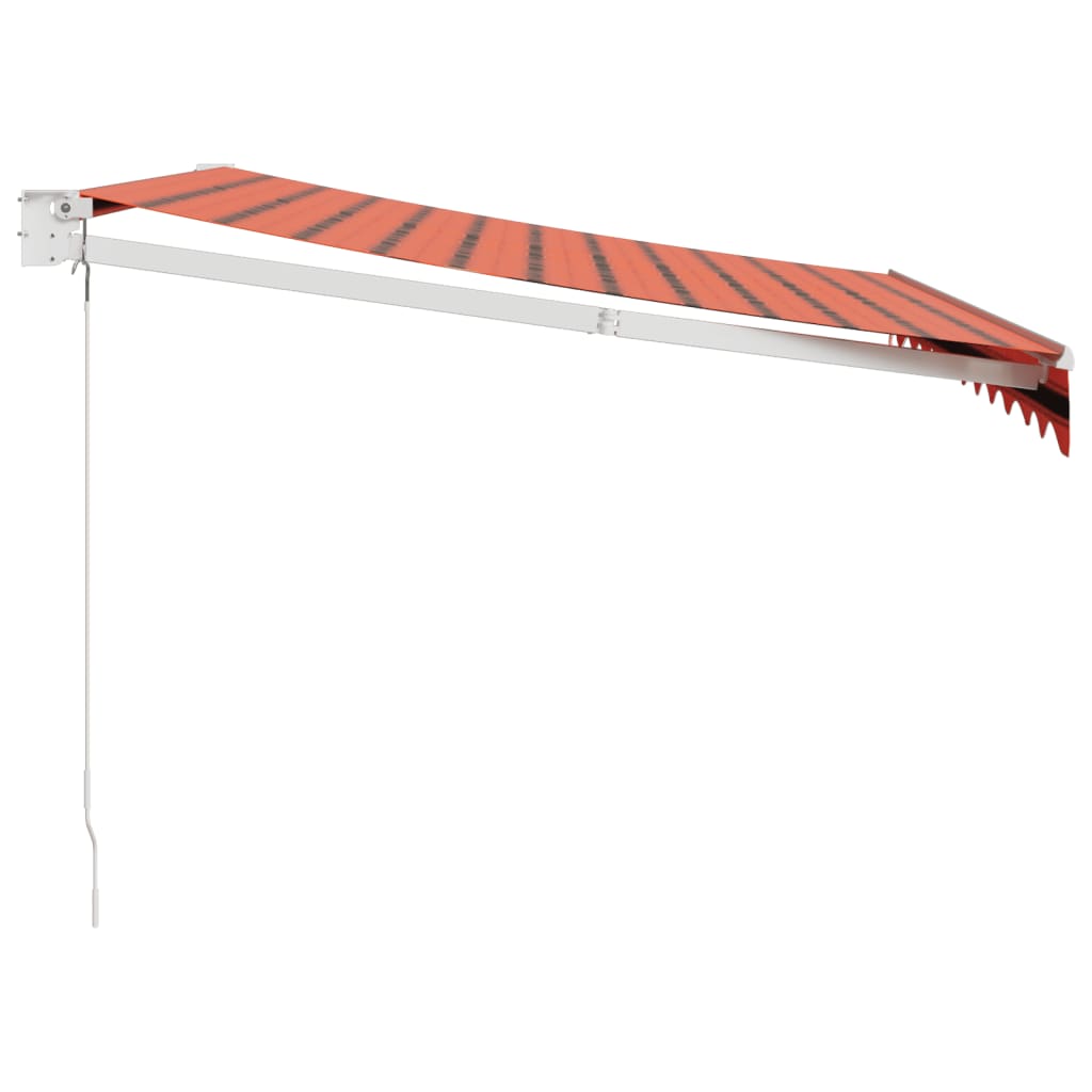 vidaXL Zwijana markiza, pomarańcz i brąz, 3,5x2,5m tkanina i aluminium
