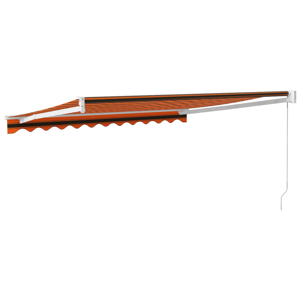 vidaXL Zwijana markiza, pomarańcz i brąz, 3,5x2,5m tkanina i aluminium
