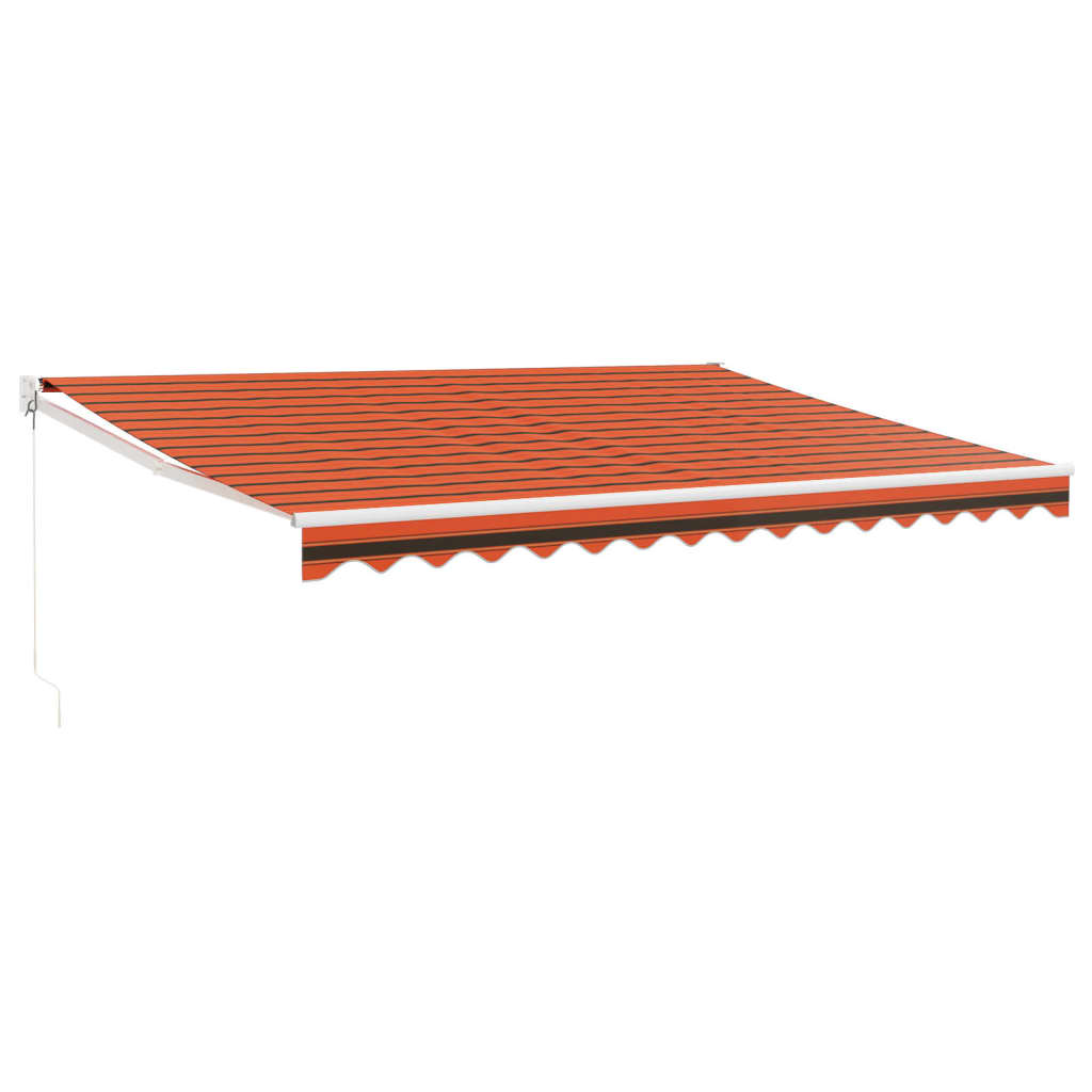 vidaXL Zwijana markiza, pomarańcz i brąz, 4x3 m, tkanina i aluminium