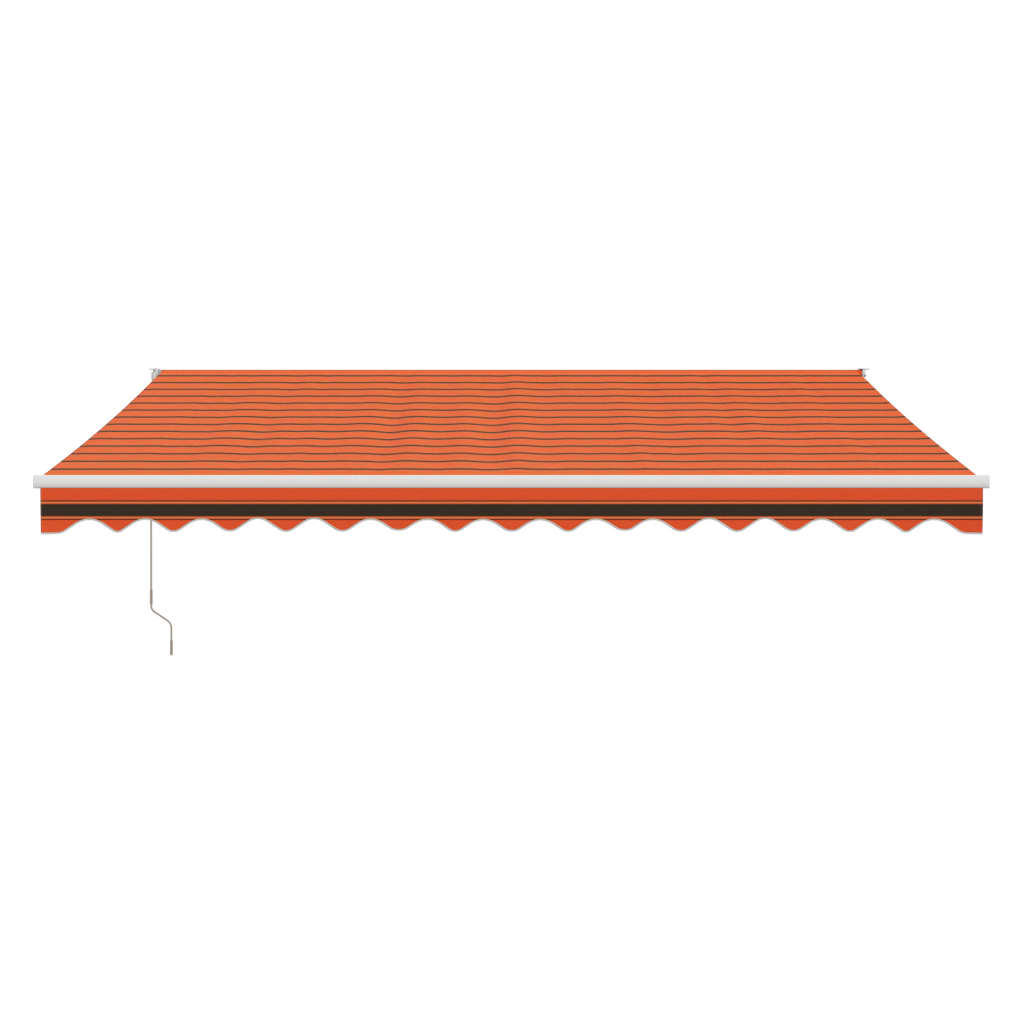 vidaXL Zwijana markiza, pomarańcz i brąz, 4x3 m, tkanina i aluminium