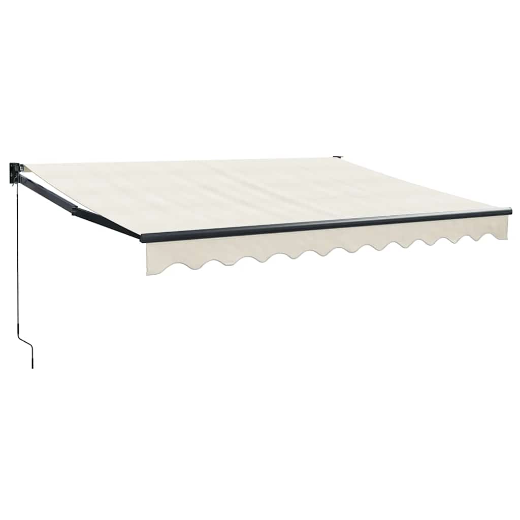 vidaXL Zwijana markiza, kremowa, 3x2,5 m, tkanina i aluminium