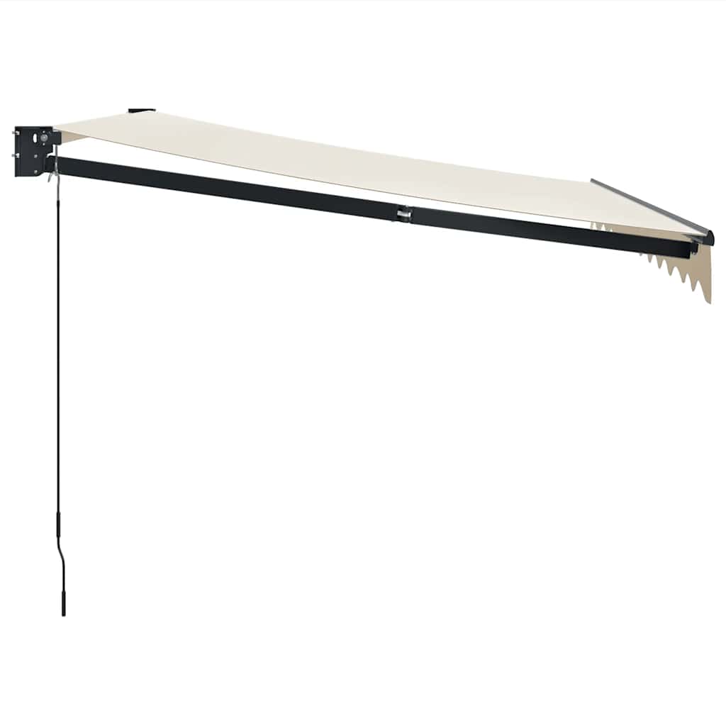 vidaXL Zwijana markiza, kremowa, 3x2,5 m, tkanina i aluminium