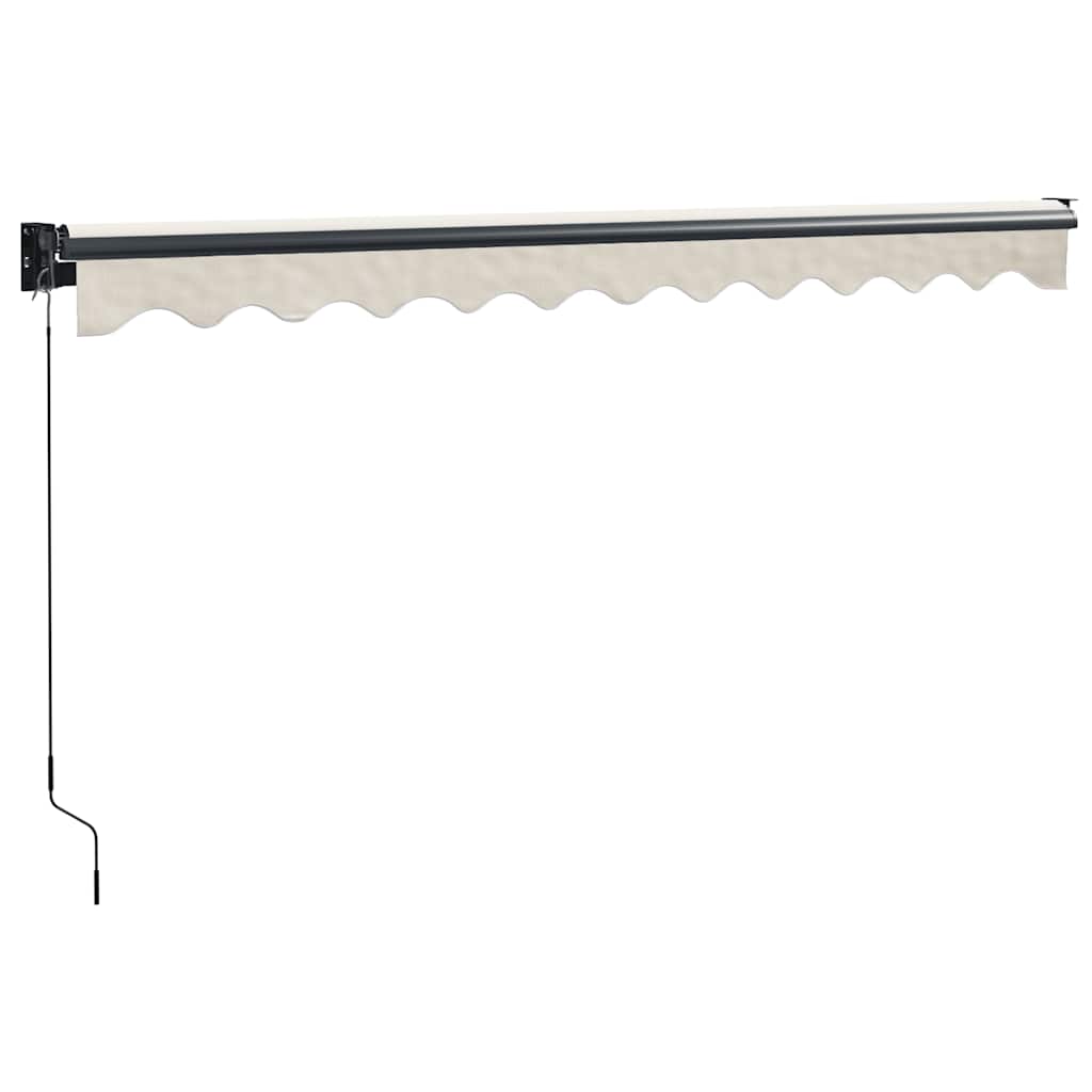 vidaXL Zwijana markiza, kremowa, 3x2,5 m, tkanina i aluminium