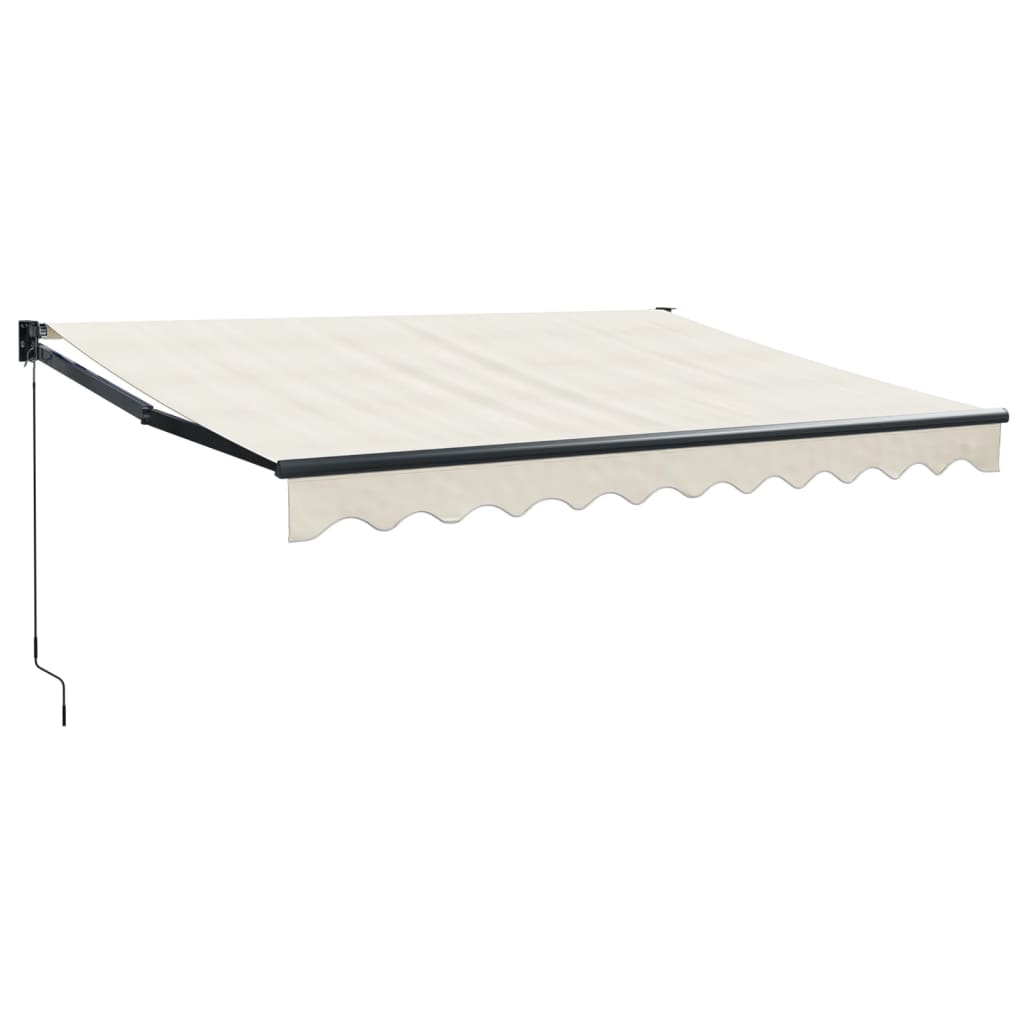 vidaXL Zwijana markiza, kremowa, 3,5x2,5 m, tkanina i aluminium