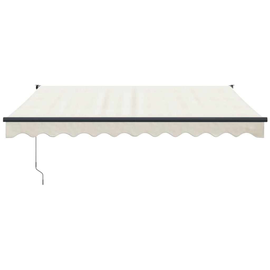 vidaXL Zwijana markiza, kremowa, 3,5x2,5 m, tkanina i aluminium