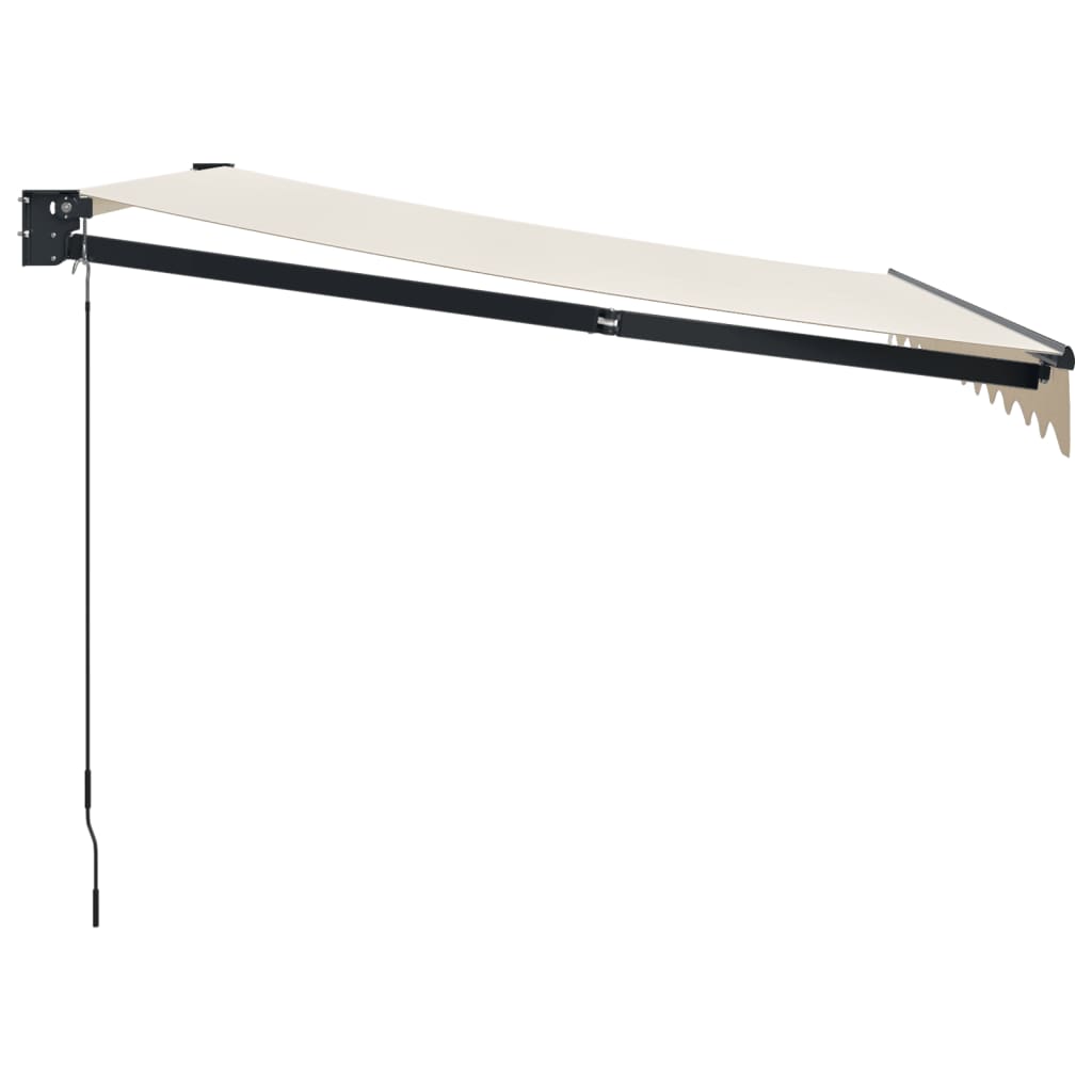 vidaXL Zwijana markiza, kremowa, 3,5x2,5 m, tkanina i aluminium