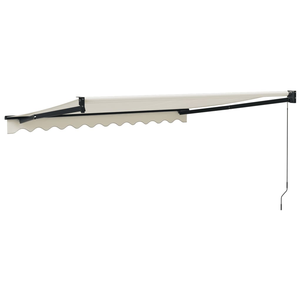vidaXL Zwijana markiza, kremowa, 3,5x2,5 m, tkanina i aluminium