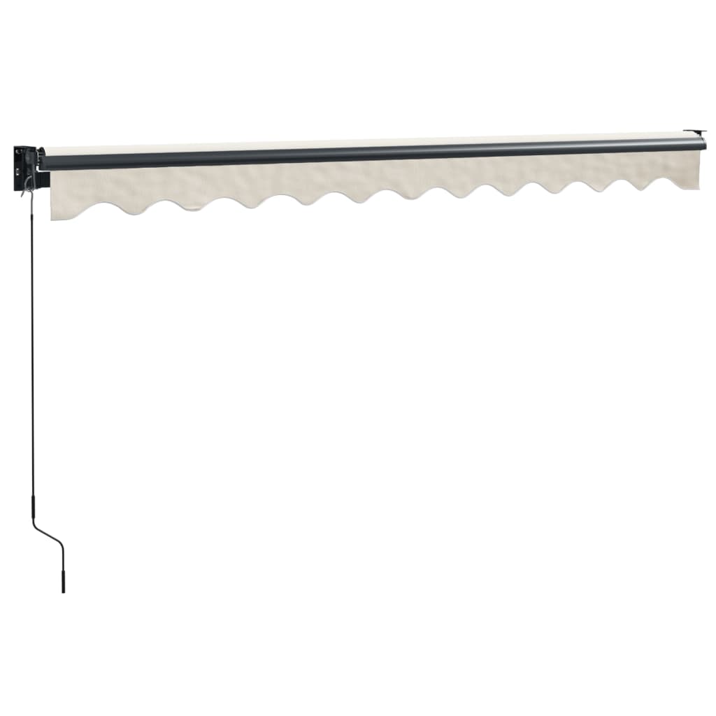 vidaXL Zwijana markiza, kremowa, 3,5x2,5 m, tkanina i aluminium