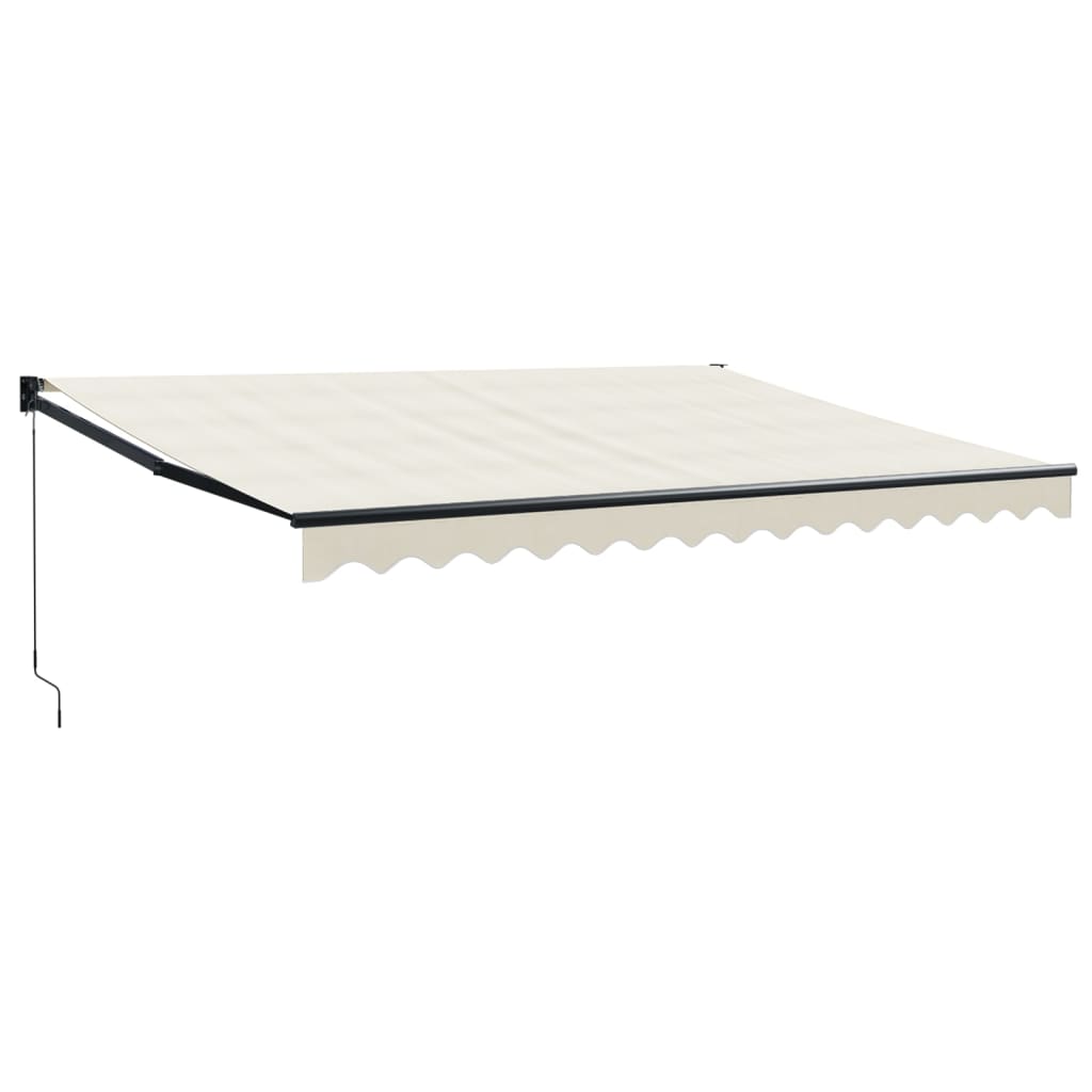 vidaXL Zwijana markiza, kremowa, 4,5x3 m, tkanina i aluminium