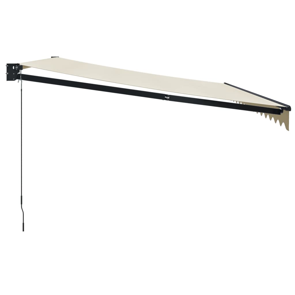 vidaXL Zwijana markiza, kremowa, 4,5x3 m, tkanina i aluminium