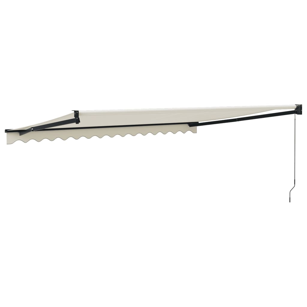 vidaXL Zwijana markiza, kremowa, 4,5x3 m, tkanina i aluminium