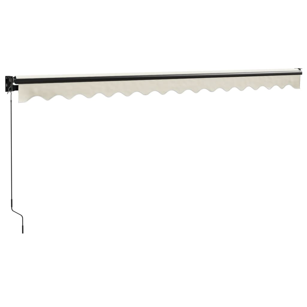 vidaXL Zwijana markiza, kremowa, 4,5x3 m, tkanina i aluminium