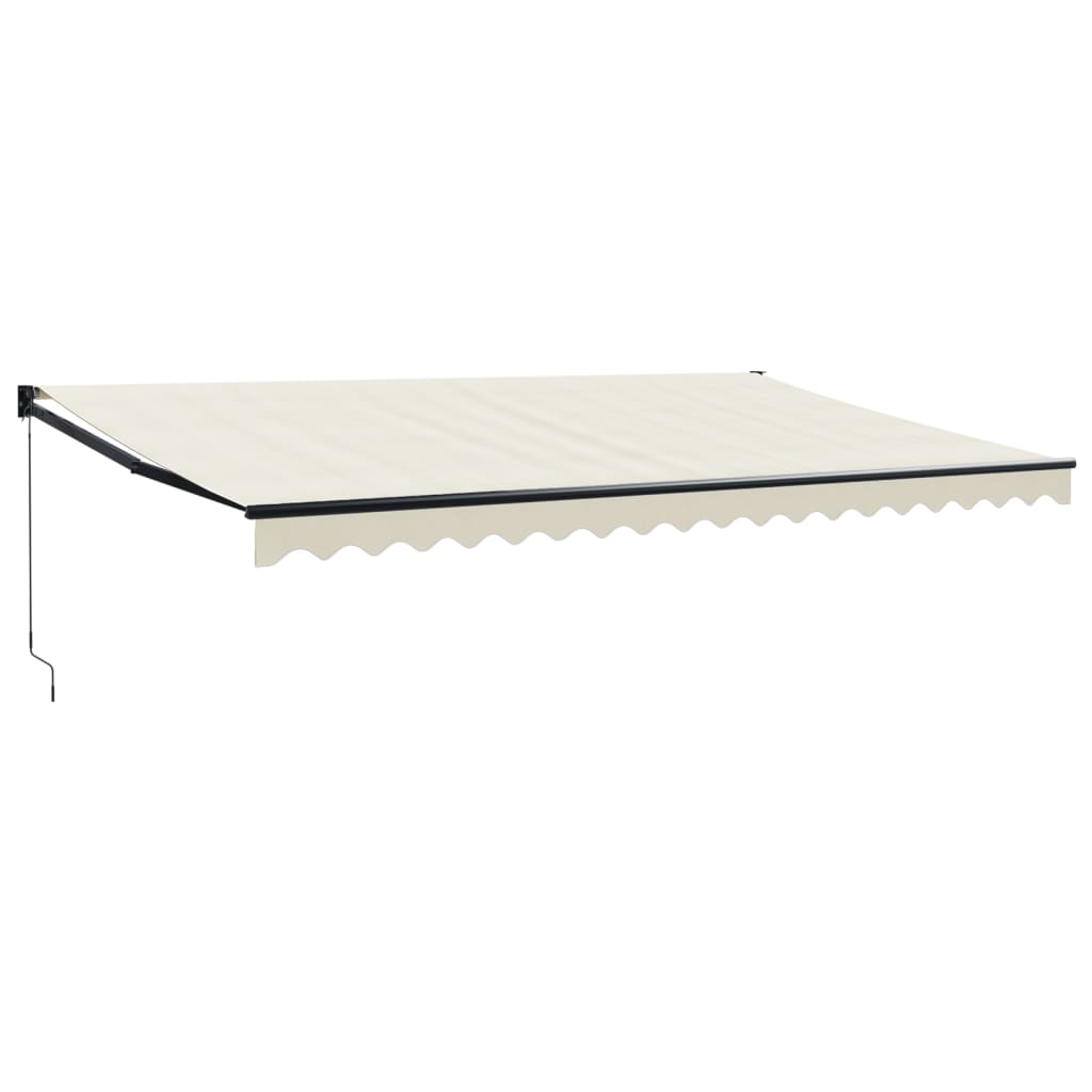 vidaXL Zwijana markiza, kremowa, 5x3 m, tkanina i aluminium