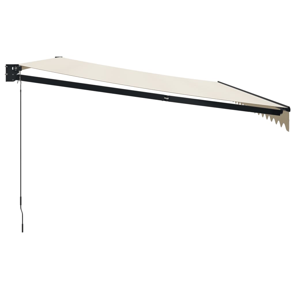vidaXL Zwijana markiza, kremowa, 5x3 m, tkanina i aluminium